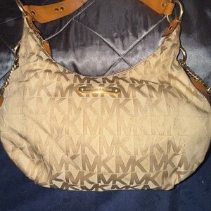 Michael Kors Brown Monogram Shoulder Bag